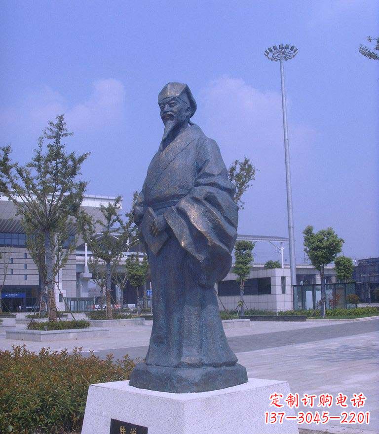 南通校园陆游名人铜雕