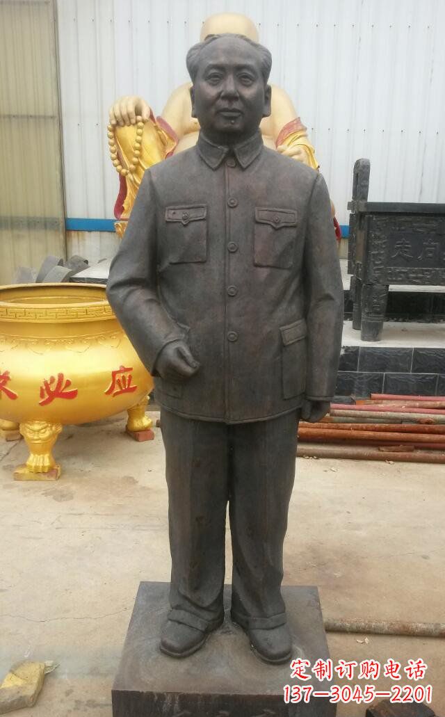 南通校园毛主席伟人铜雕