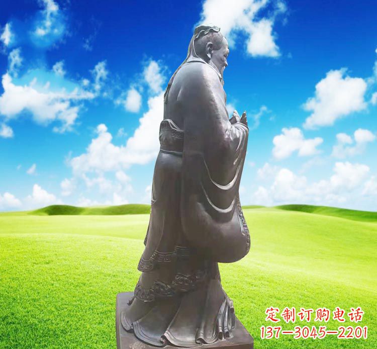 南通校园名人孔子行教像铜雕