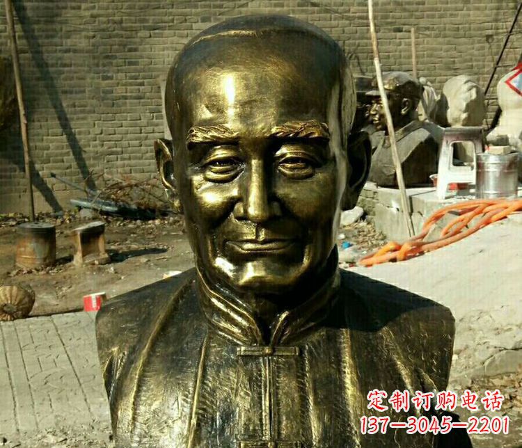 南通校园名人叶圣陶胸像铜雕