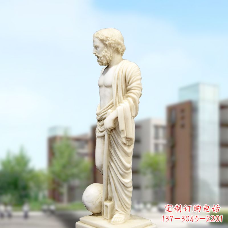 南通校园名人著名物理学家阿基米德石雕塑像