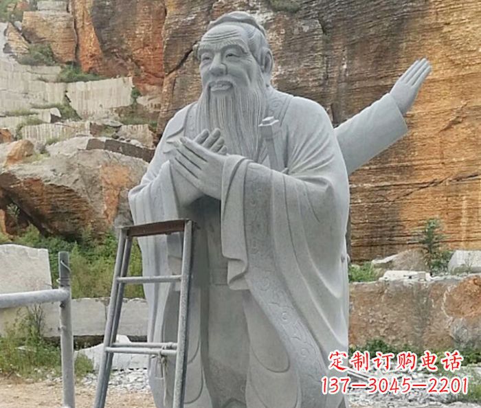 南通校园人物大理石孔子石雕