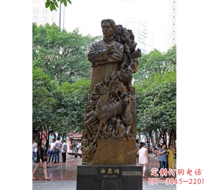 南通徐悲鸿铜雕