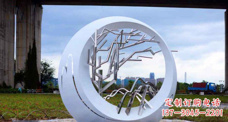 南通园林不锈钢抽象树枝雕塑