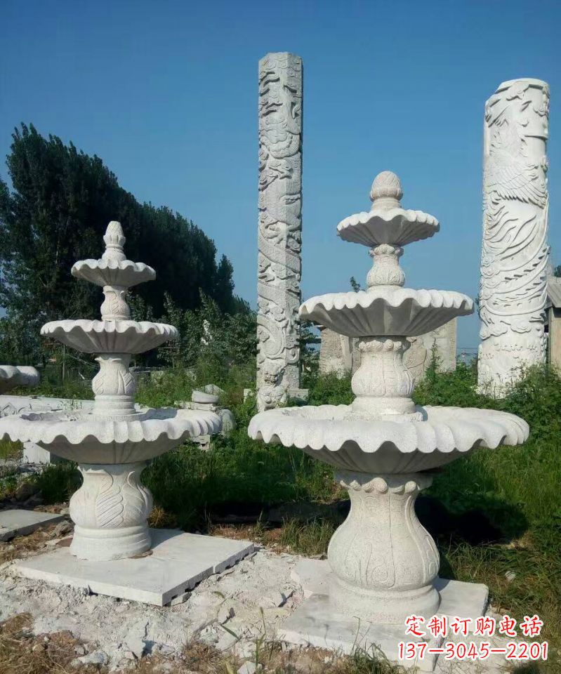南通园林多层喷泉景观石雕