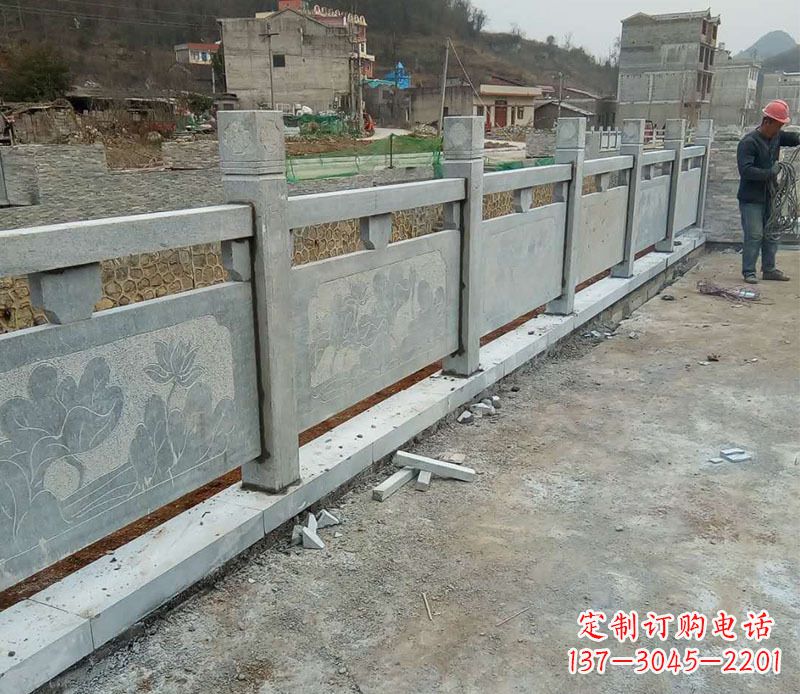 南通园林仿古石栏板景观石雕 (5)