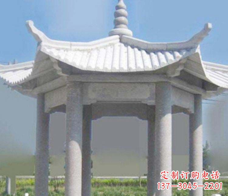 南通园林仿古石凉亭景观石雕