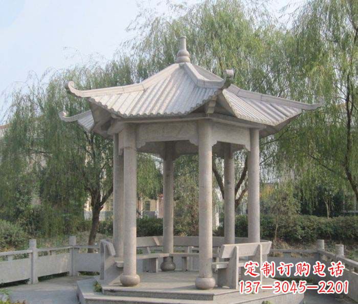 南通园林景观大理石凉亭石雕