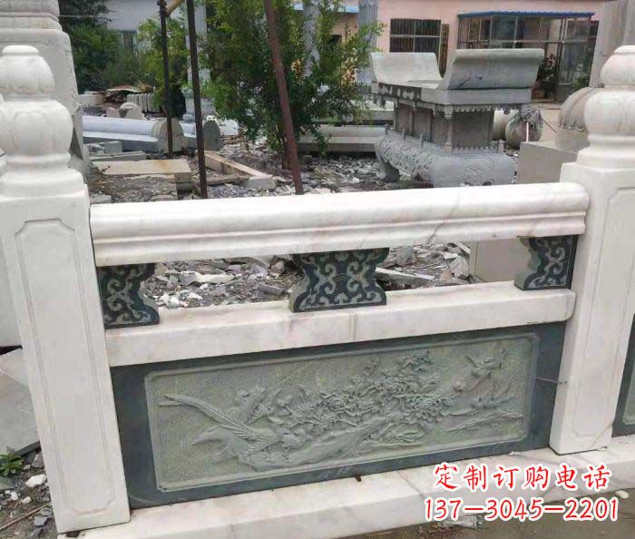 南通园林景观大理石桥栏板石雕 (2)