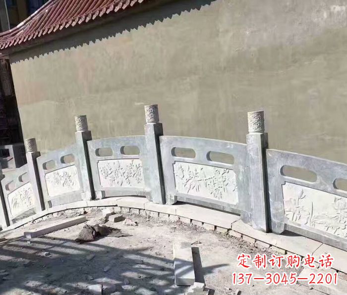 南通园林景观大理石桥栏板石雕 (5)