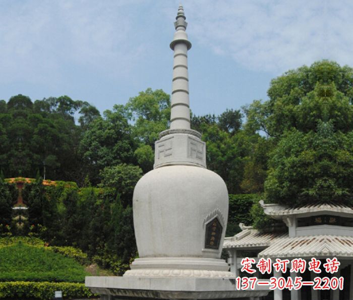 南通园林景观大理石舍利塔石雕