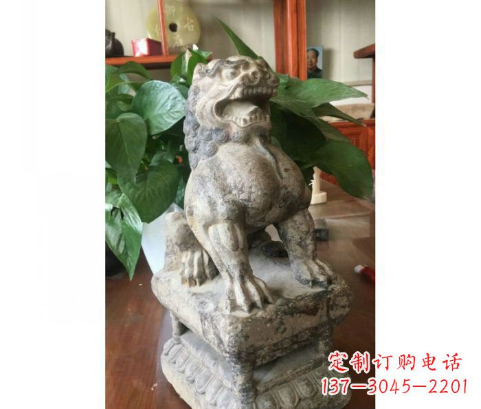 南通园林景观大理石狮子石雕
