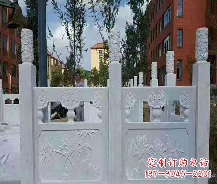 南通园林景观大理石桥栏板石雕_2