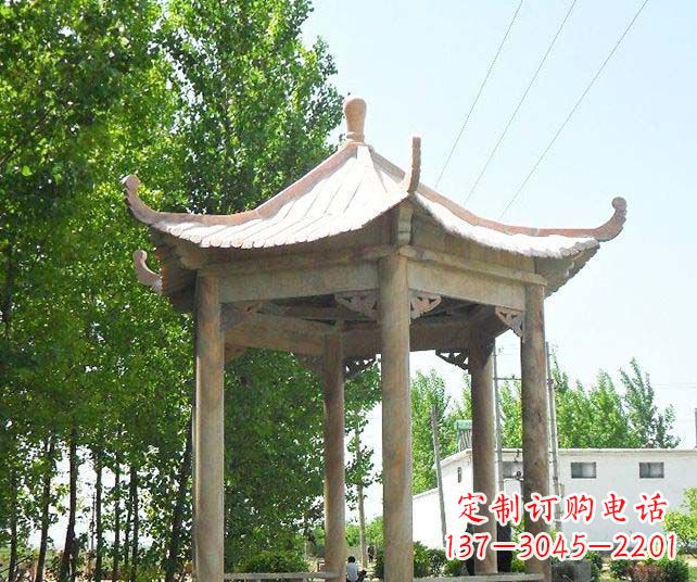南通园林景观单层石雕凉亭