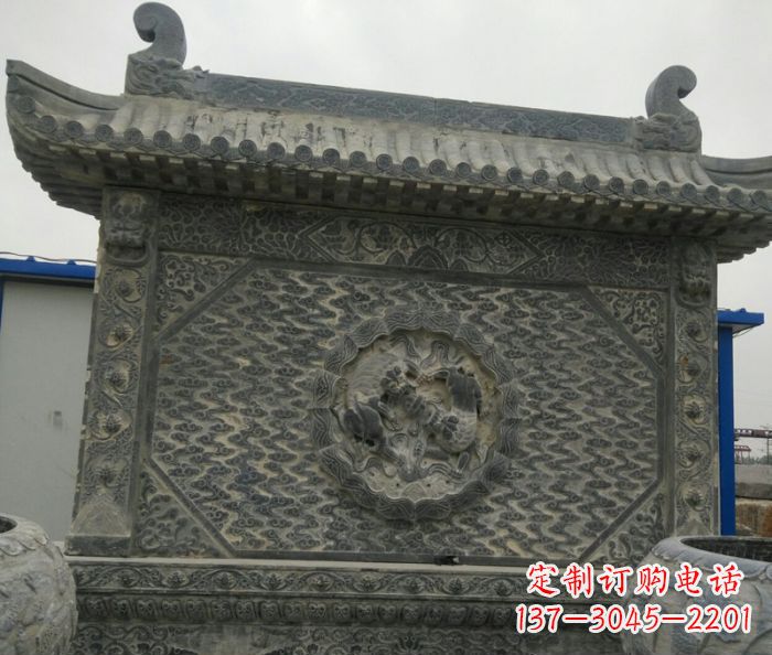 南通园林景观仿古石雕影壁