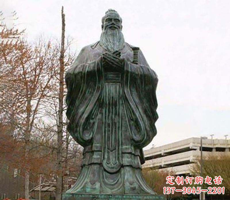 南通园林老子人物铜雕