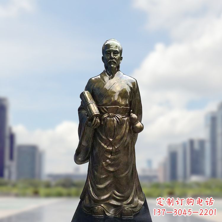 南通张仲景仿铜玻璃钢雕塑