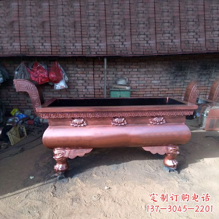南通长方形铜香炉