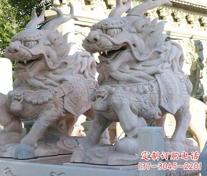 南通招财瑞兽麒麟石雕 (2)