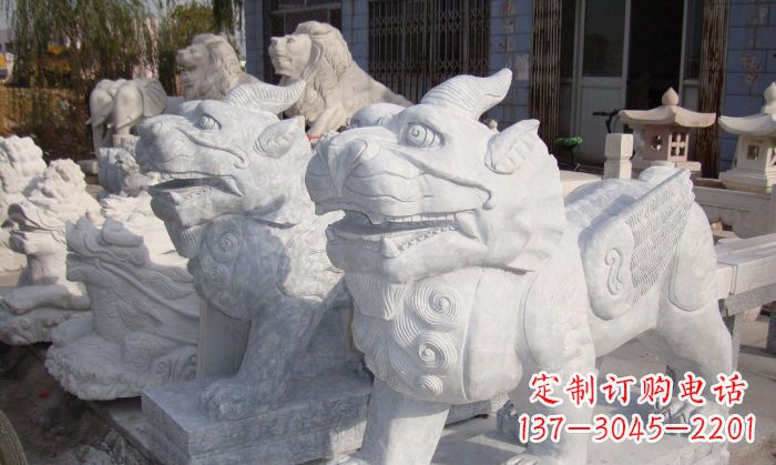 南通招财神兽大理石貔貅石雕