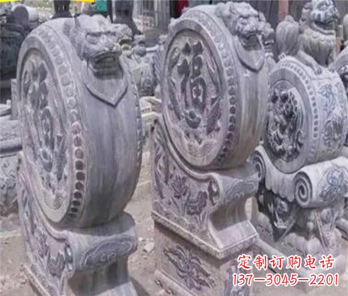 南通招财石门墩仿古抱鼓石
