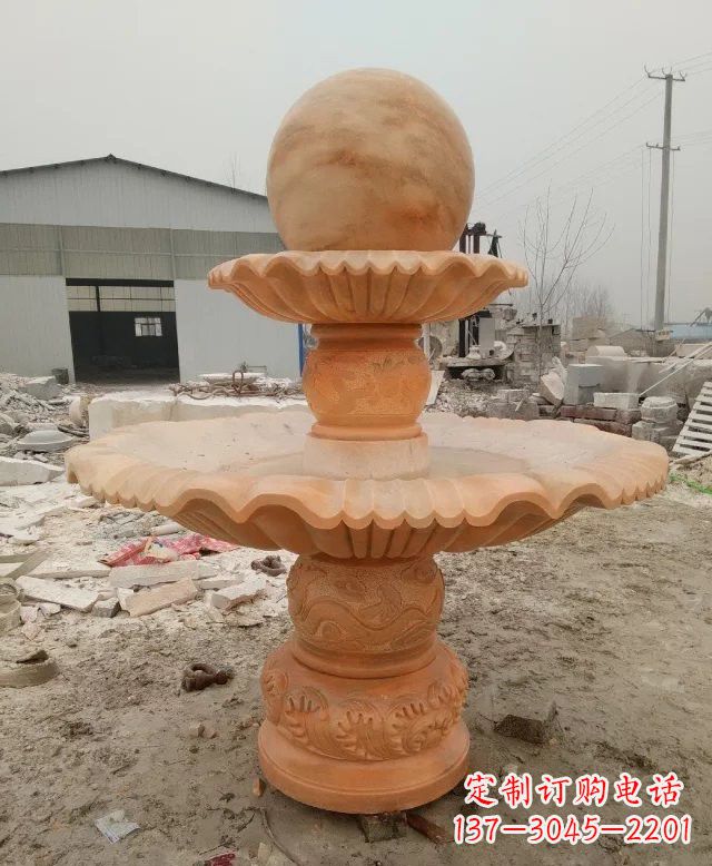 南通招财双层风水球石雕