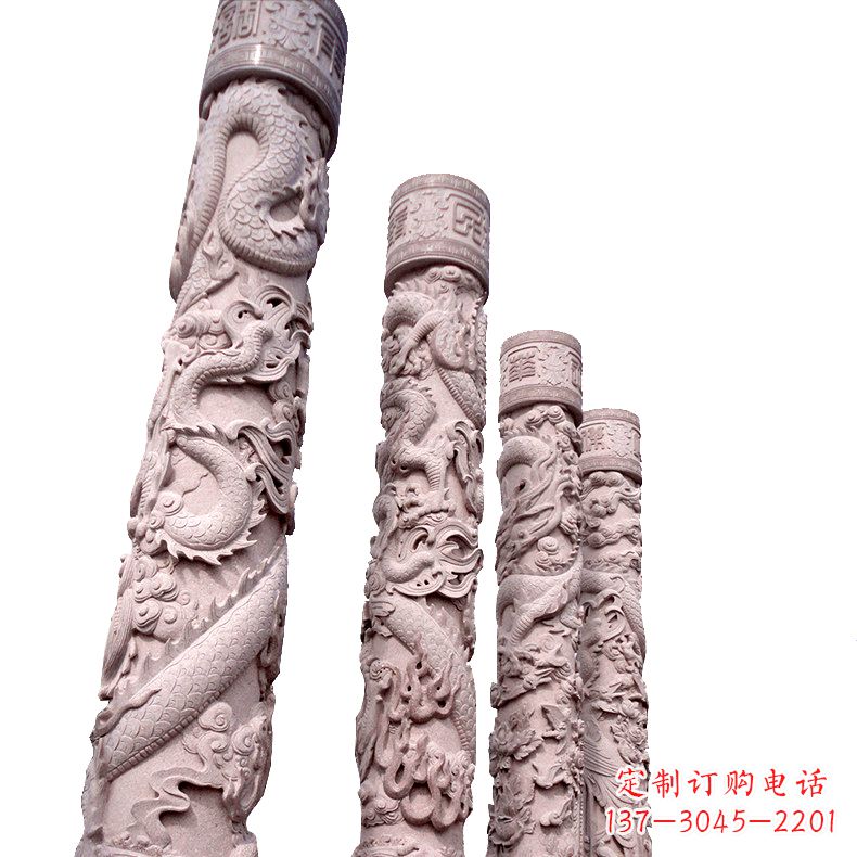 南通中国传统龙柱石雕