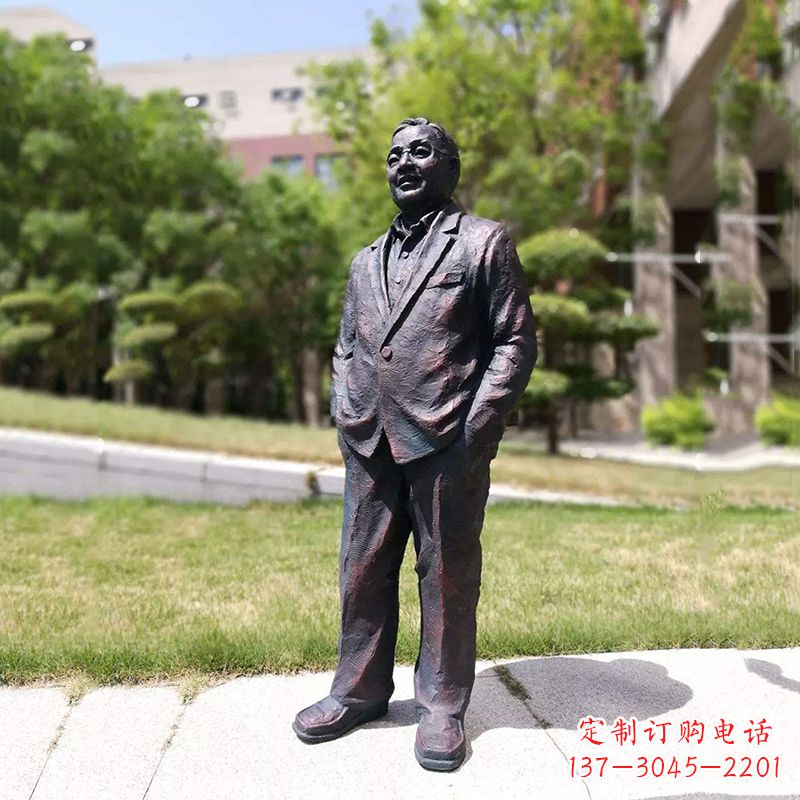 南通中国当代著名数学家铸铜华罗庚雕塑