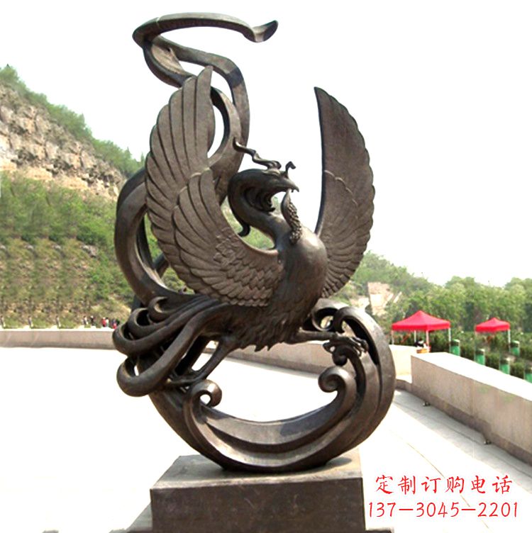 南通中国古代神话中的创世神朱雀景观铜雕