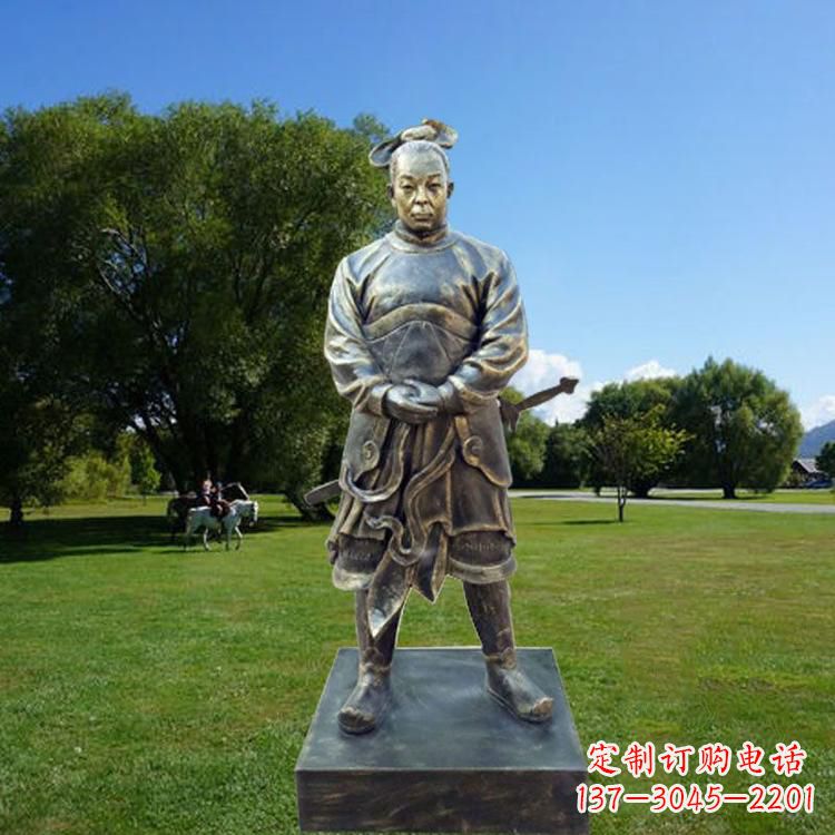 南通中国汉初三杰之韩信仿铜雕像