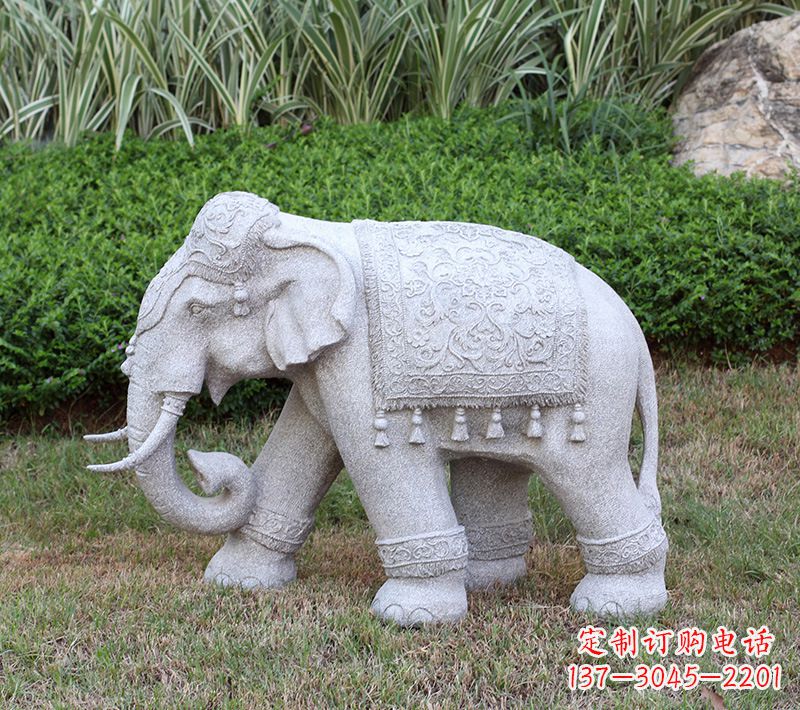 南通中式石雕大象