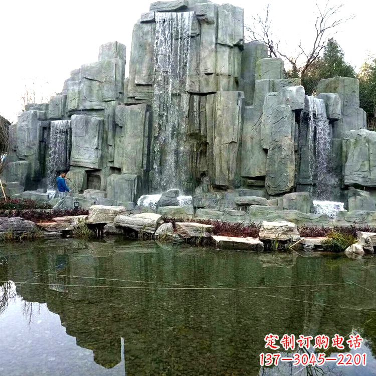 南通中式园林流水假山雕塑