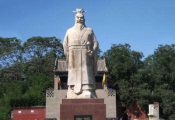 南通魏武帝曹操汉白玉石雕像-景区历史名人塑像