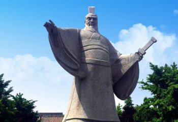 南通枭雄曹操石雕塑像-景区园林历史名人雕塑