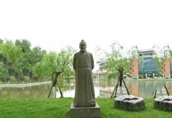南通中国古代杰出的法医学家石雕宋慈雕塑像