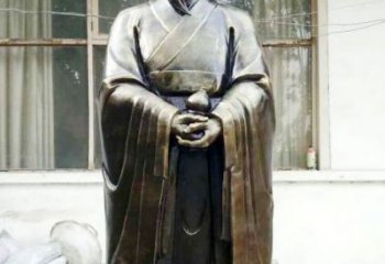 南通中国古代名医扁鹊铸铜雕像半身像