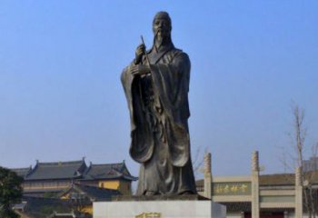 南通中国历史名人元末明初画家诗人倪瓒铜雕塑像