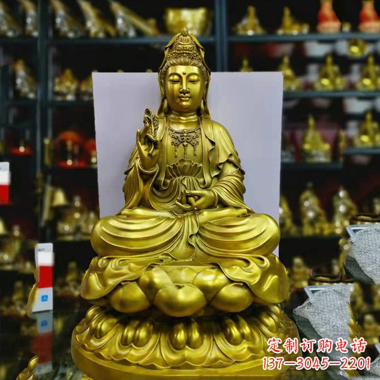 南通铸铜观音菩萨佛像雕塑