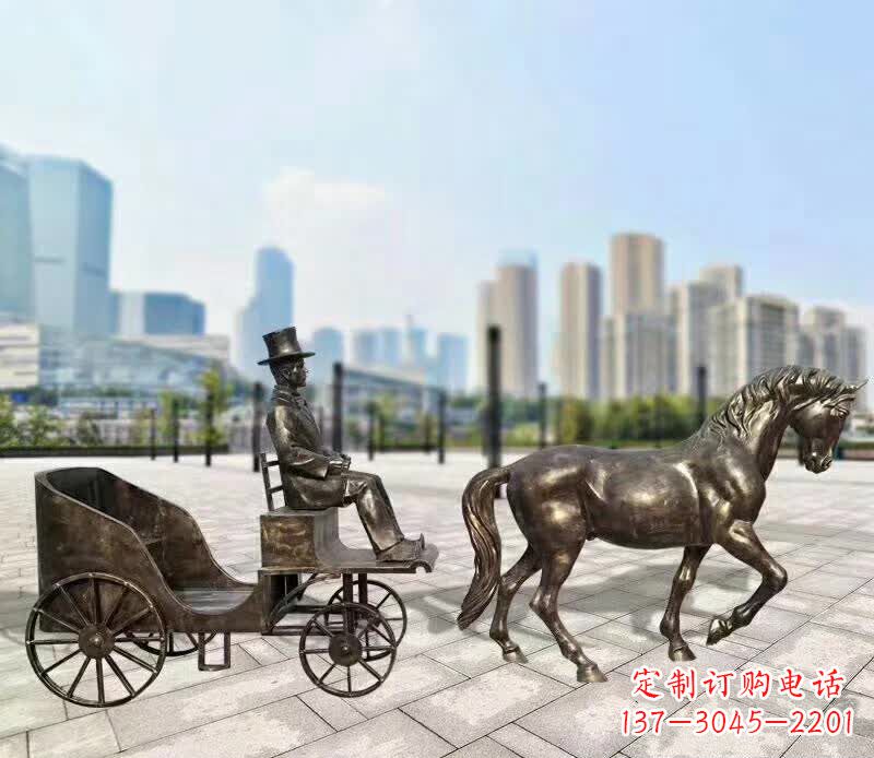 南通铸铜广场马车雕塑