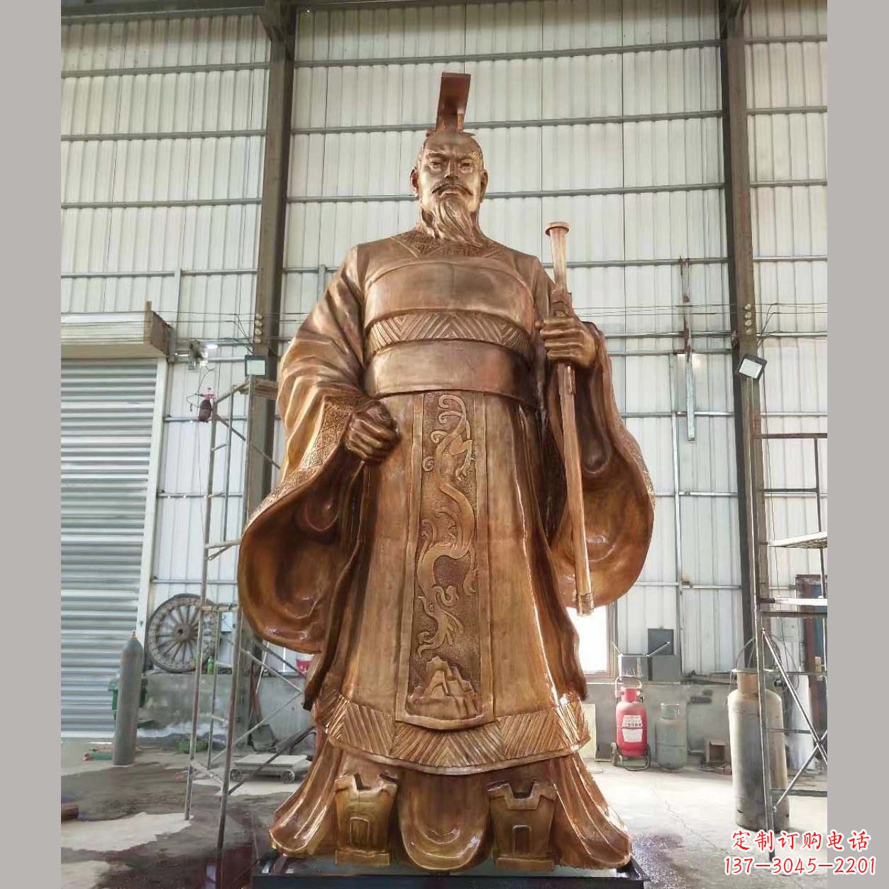 南通铸铜汉武帝雕塑