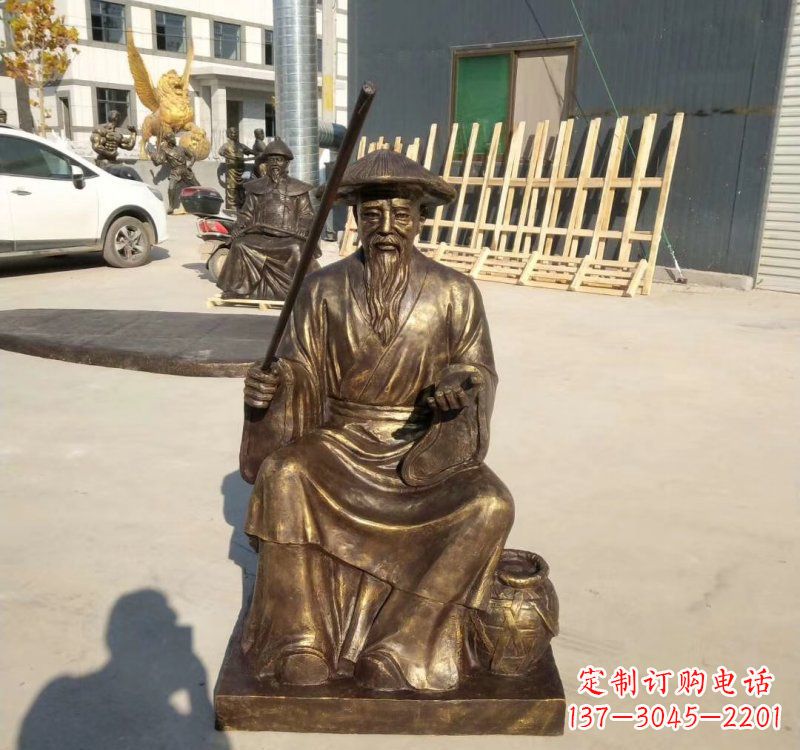 南通铸铜姜太公钓鱼