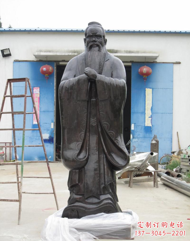 南通铸铜孔子摆件