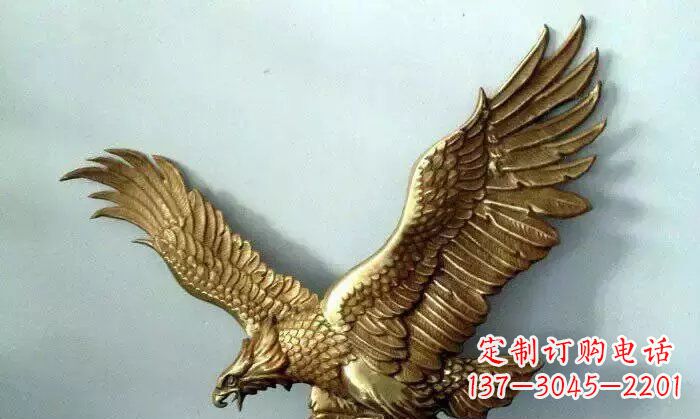 南通铸铜老鹰企业动物铜雕 (2)