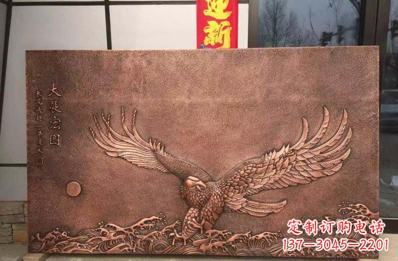 南通铸铜老鹰浮雕