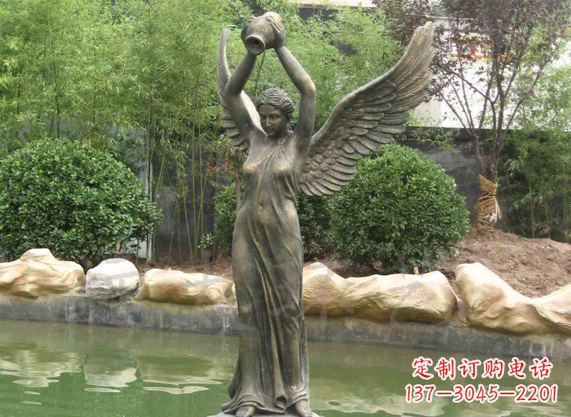 南通铸铜欧式人物喷泉雕塑