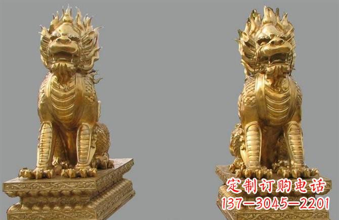 南通铸铜麒麟雕塑222