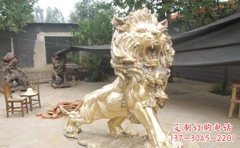 南通铸铜狮子铜雕 (3)
