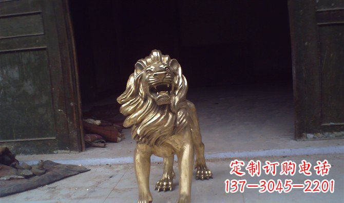 南通铸铜狮子西洋狮子铜雕