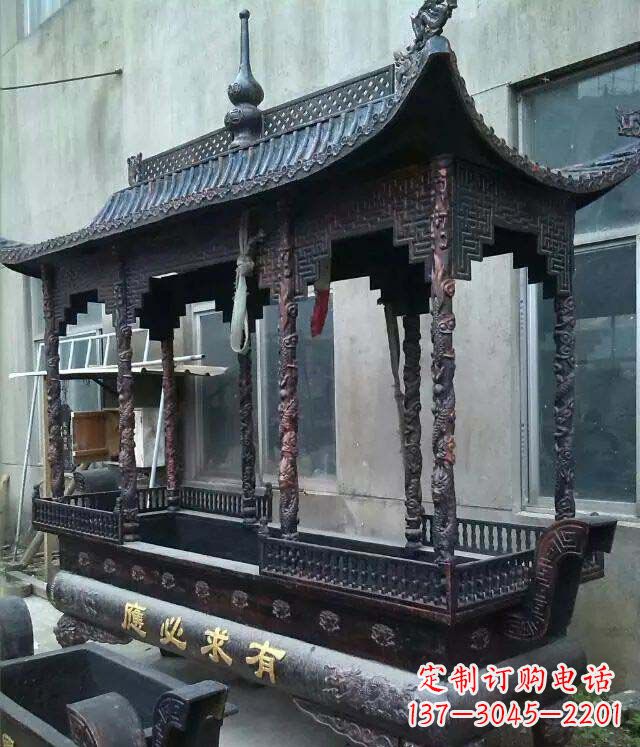 南通铸铜寺庙香炉铜雕 (2)