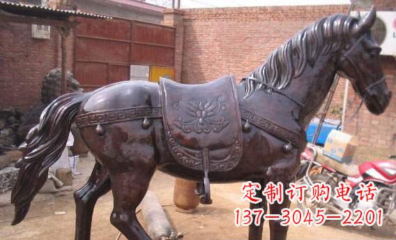 南通紫铜马公园铜雕